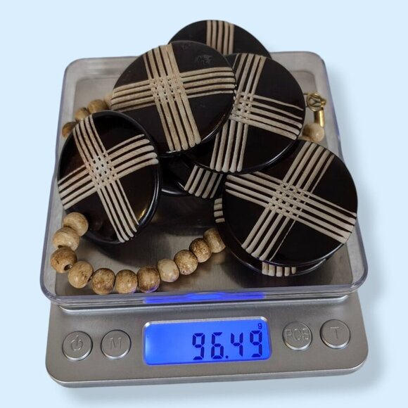 (2/$20) Wooden Disc Accent Beaded Necklace - Picture 5 of 5